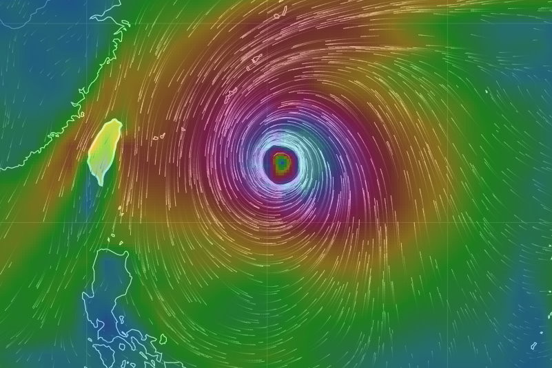 蘇拉颱風。（圖／中央氣象局）