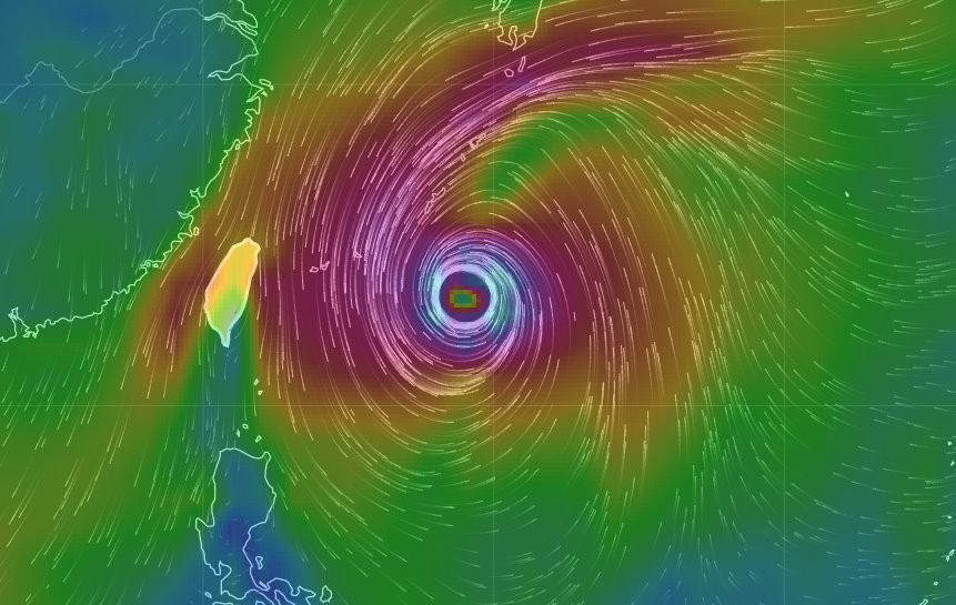 蘇拉颱風。（圖／氣象局）