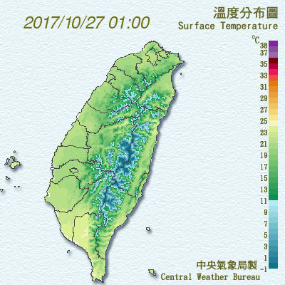 ▲▼有感！入秋最冷空氣壓境　北台再降溫「下探16度」越來越濕涼。（圖／中央氣象局）