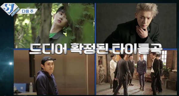 《SJ Returns》回歸綜藝播出2週，始源（左下）僅在預告露臉。（截圖自vlive）