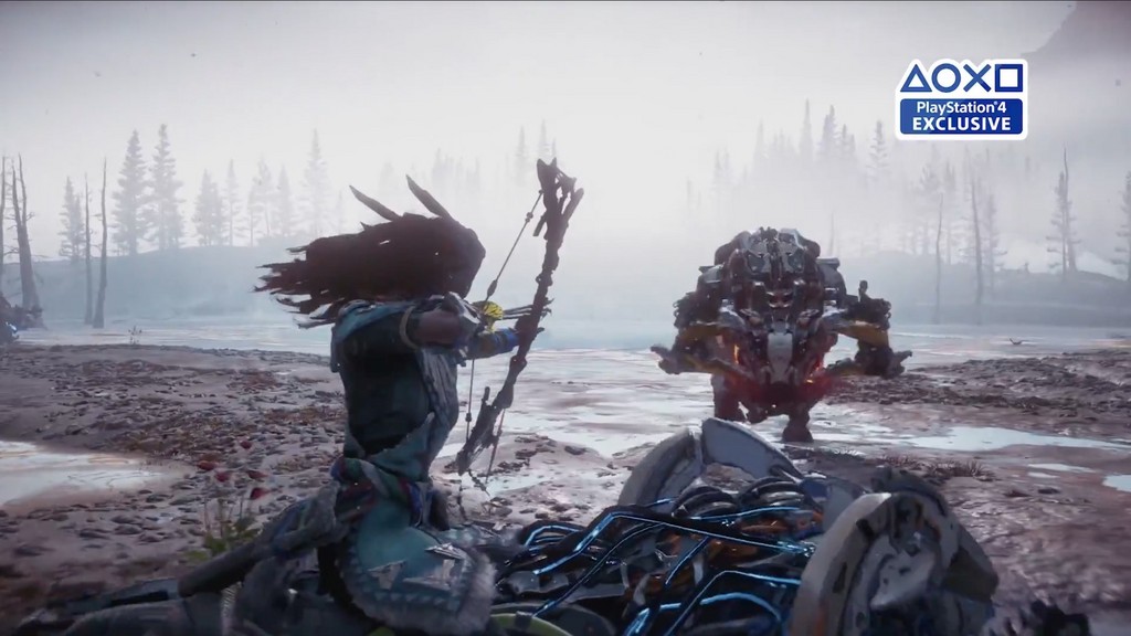 《地平線》DLC「冰凍荒野」再曝新影片　展示雪地戰鬥實機畫面（圖／取自 YouTube／PlayStation EU）