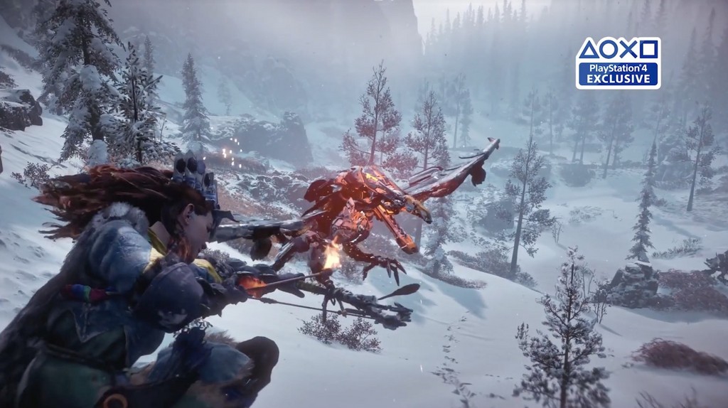 《地平線》DLC「冰凍荒野」再曝新影片　展示雪地戰鬥實機畫面（圖／取自 YouTube／PlayStation EU）