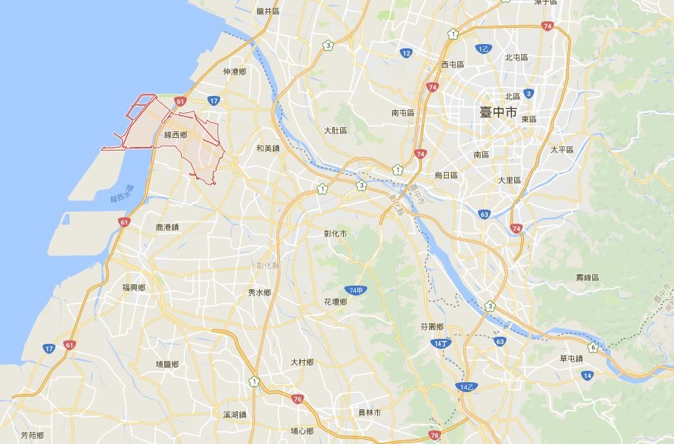 全台灣最沒知名度鄉鎮...「線西vs.海端」（圖／翻攝Google Map）