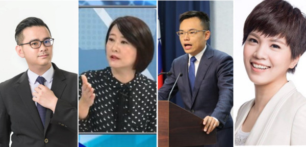 ▲▼國民黨發言人左起黃健豪、王鴻薇、洪孟楷、鍾沛君。（圖／合成照）