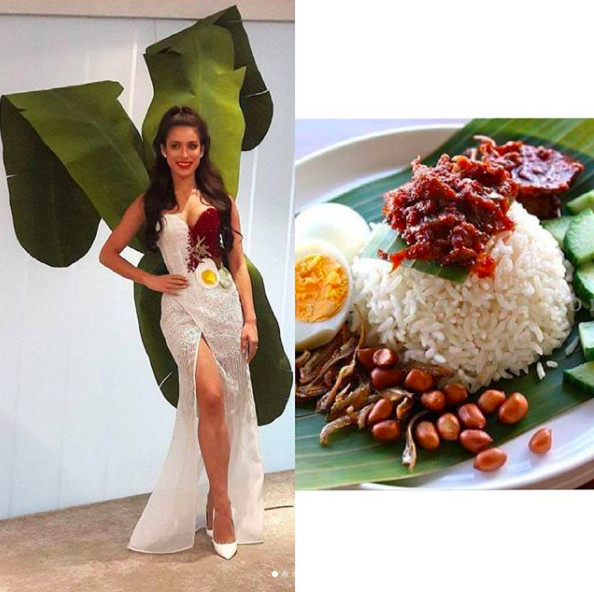 ▲馬來西亞環球小姐穿「椰漿飯」禮服（圖／翻攝自samanthakayty IG）