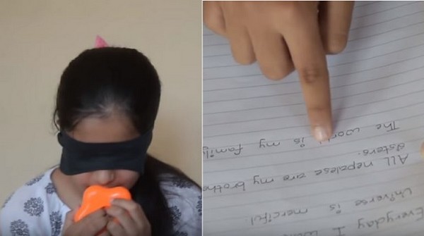 ▲尼泊爾11歲女童盼藉由特異功能，在未來幫助視障人士。（圖／取自Youtube／Caters Clips）