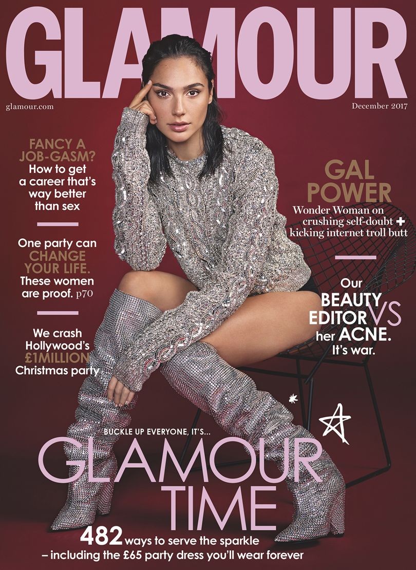 ▲蓋兒加朵登12月號《Glamour》雜誌封面（圖／翻攝自www.glamourmagazine.co.uk）