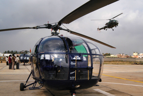 ▲▼印度軍方的獵豹直升機（Chetak）。（圖／達志影像／美聯社）