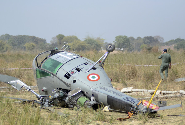 ▲▼印度軍方的獵豹直升機（Chetak）。（圖／達志影像／美聯社）