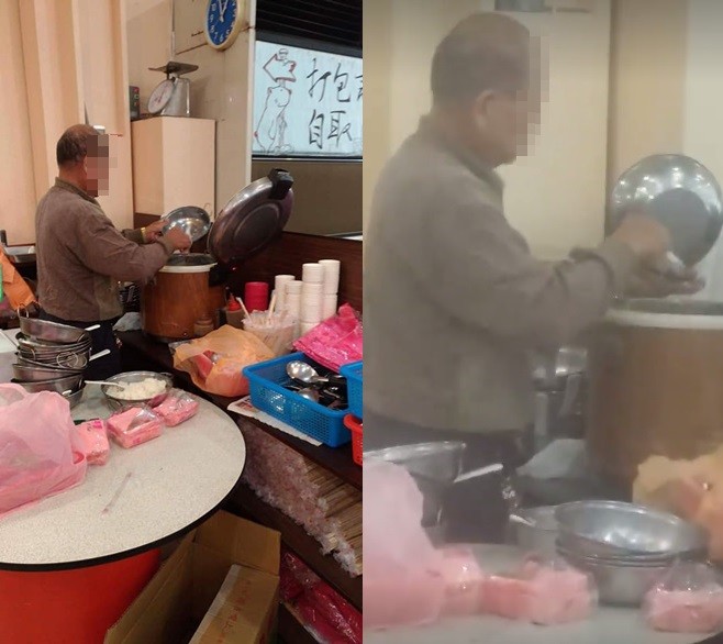 ▲宜蘭海鮮餐廳遭爆，員工回收剩飯。（圖／翻攝自臉書）