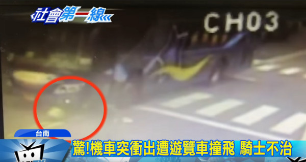 ▲▼保全「騎車趕上班」衝路口！遊覽車剎不住撞死…車牌驚藏諧音。（圖／中天新聞）