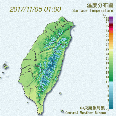 ▲▼ 3天1變溫！立冬回暖「16度冬→30度夏」　冷空氣下周接力降3度。（圖／中央氣象局）