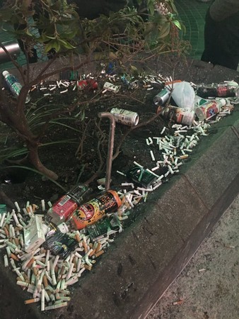 ▲▼東京澀谷萬聖節遊街結束，地上滿是垃圾。（圖／翻攝自ぐりｰ推特）