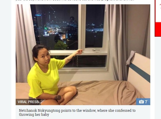 ▲泰國20歲狠母17樓拋下嬰兒。（圖／翻攝自太陽報）