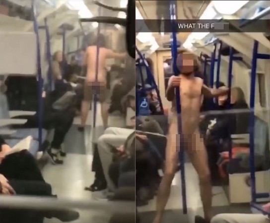 ▲▼ 倫敦地鐵驚見裸男大跳鋼管舞。（圖／翻攝自Youtube）