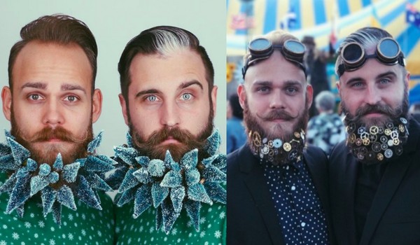 ▲男人大鬍子插花成最吸睛單品（圖／翻攝自thegaybeards IG）