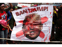 川普還未到菲律賓　馬尼拉接連爆示威行動