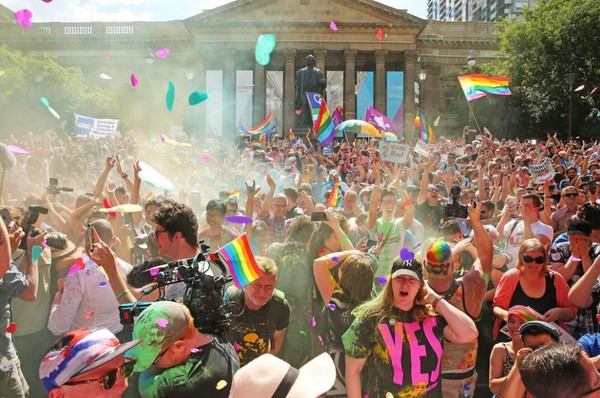 ▲▼ 「澳洲說Yes」同性婚姻今日公投　61.6％民眾贊成！（圖／翻攝自推特／@ButeraDemetria）
