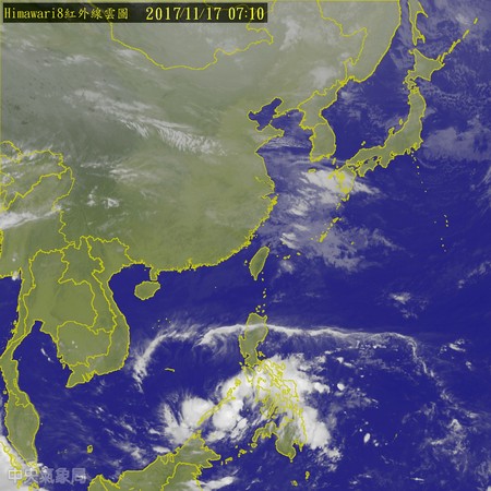 ▲▼明鋒面報到、東北風增強。（圖／翻攝自氣象局）