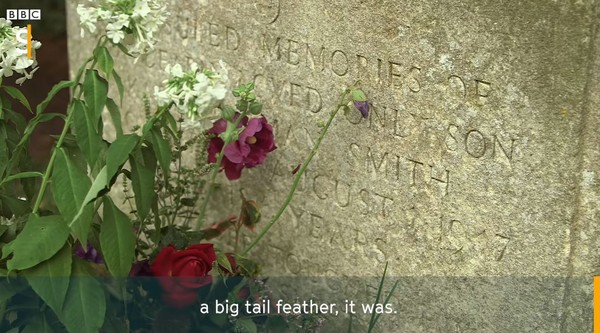 英國男孩墳墓前，神秘訪客70年持續送花！家人終於感動解惑..（圖／BBC紀錄片)
