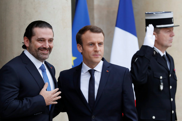 ▲▼黎巴嫩辭職總理抵達法國。（圖／路透社）