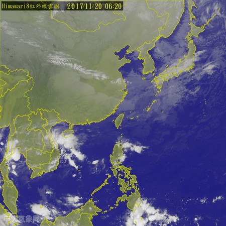 北北基宜大雨特報！北台灣今低溫17度。（圖／中央氣象局）