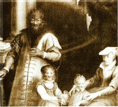 ▲▼16世紀的多毛症男子被當成「野獸」。（圖／翻攝自維基百科）