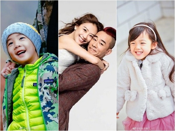 ▲▼應采兒、陳小春牽手小泡芙，燦笑「一家三口」。（圖／翻攝自微博、應采兒IG）