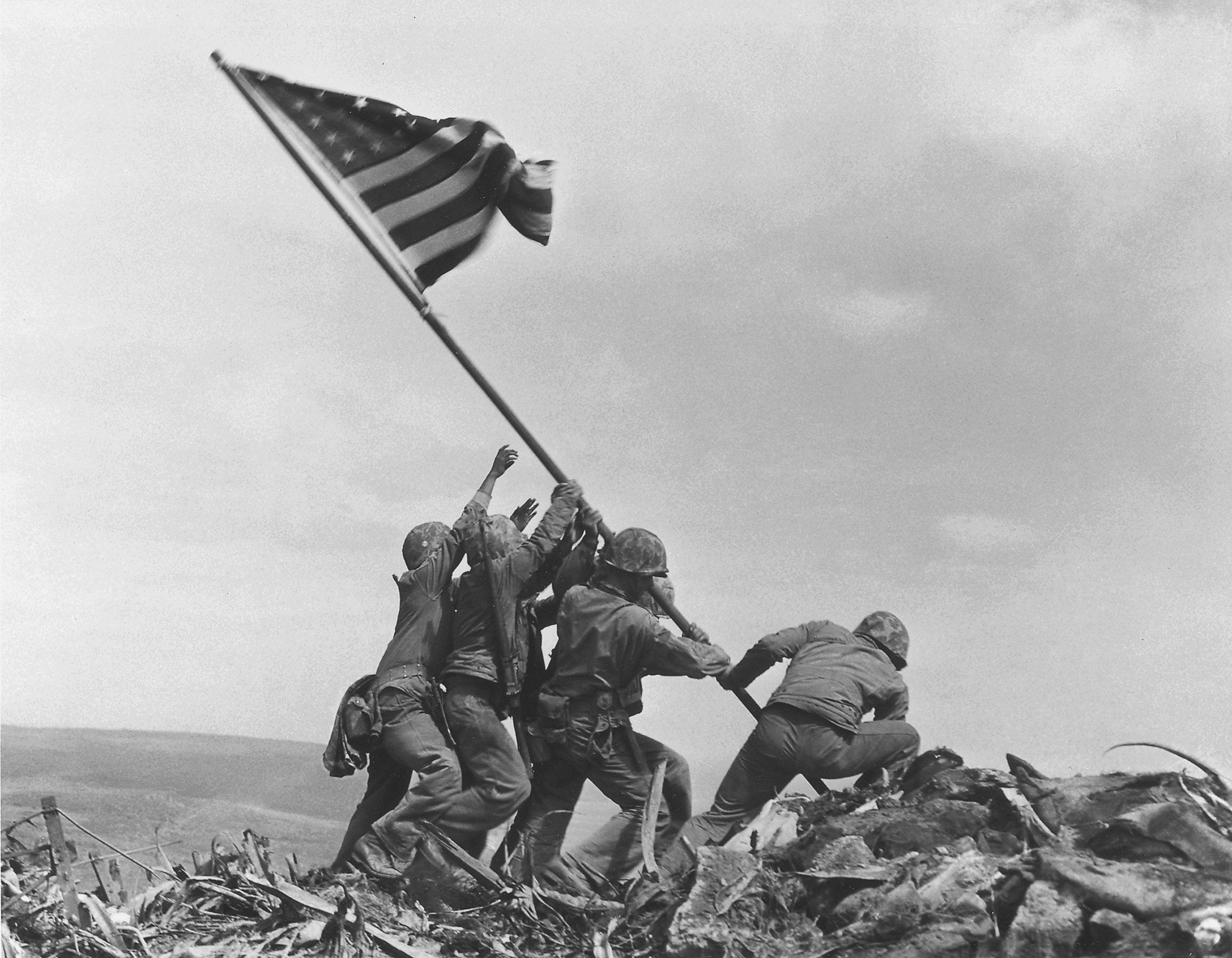 二戰硫磺島經典照　提供國旗老兵去世。(圖／達志影像／美聯社)