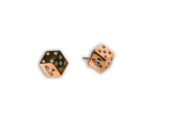 Vivienne Westwood微立體骰子耳環。NT$2,700