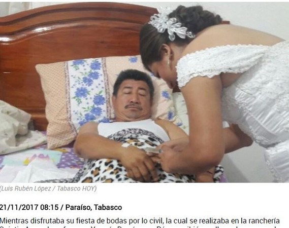 ▲▼墨西哥護理師Yazmin Dominguez婚禮當天還跑去照顧病人。（圖／翻攝自墨西哥媒體《tabasco hoy》）