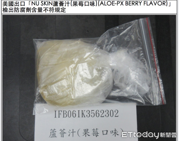 ▲食藥署烏龍！NU SKIN蘆薈汁「用錯檢驗標準」　1156KG冤卡關（圖／翻攝食藥署網站）