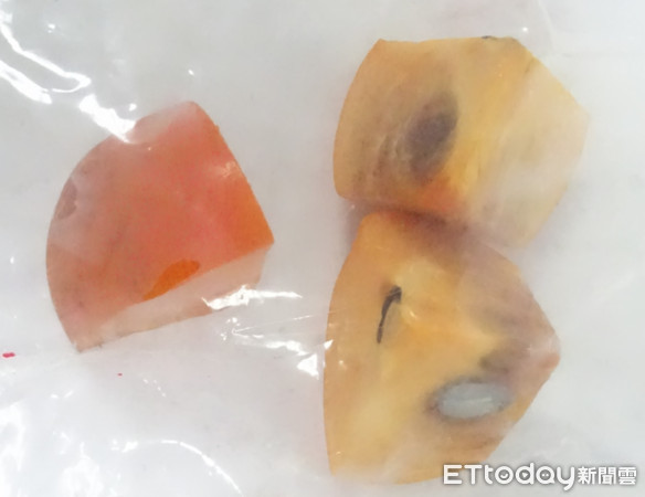 ▲日本進口的柿子與新鮮地瓜，皆被驗出農藥才留超標。（圖／食藥署提供）