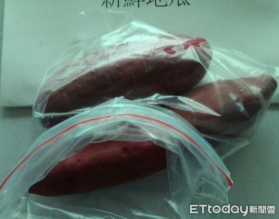 ▲日本進口的柿子與新鮮地瓜，皆被驗出農藥才留超標。（圖／食藥署提供）