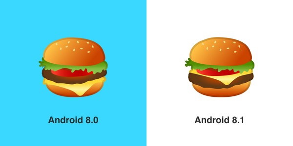 ▲▼起司擺對位置！Google修改漢堡emoji（圖／翻攝自emojipedia）
