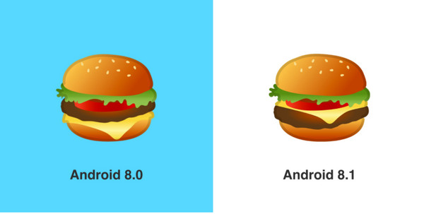 ▲▼Google妥協「安卓漢堡」，懸空啤酒泡沫Bug也修正。（圖／翻攝自Emojipedia）