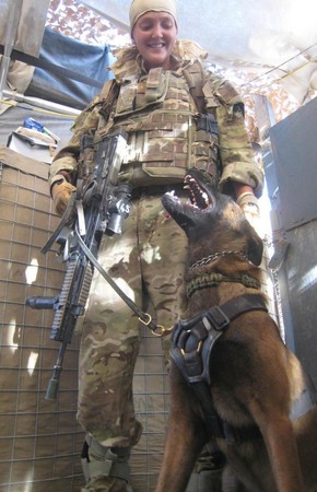 ▲兩隻功勳卓著的英國軍犬，即將面臨安樂死。左為凱文。(圖／翻攝自英軍部落格及臉書) 