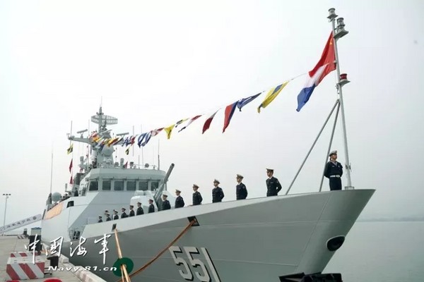 解放軍遂寧艦入列。（圖／翻攝中華人民共和國國防部官網）