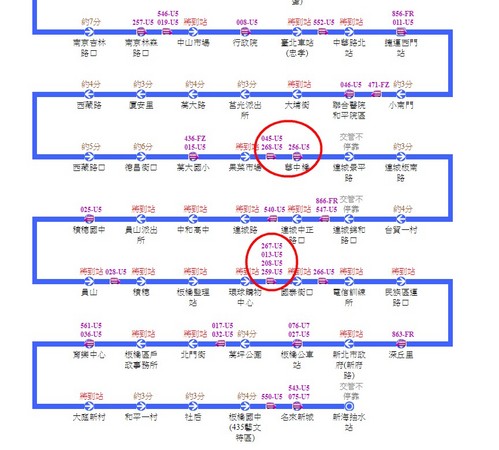 ▲▼公車動態班次。（圖／翻攝自公車動態系統)
