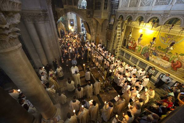 ▲▼耶路撒冷基督徒區的聖墓教堂（Church of the Holy Sepulchre）。（圖／達志影像／美聯社）