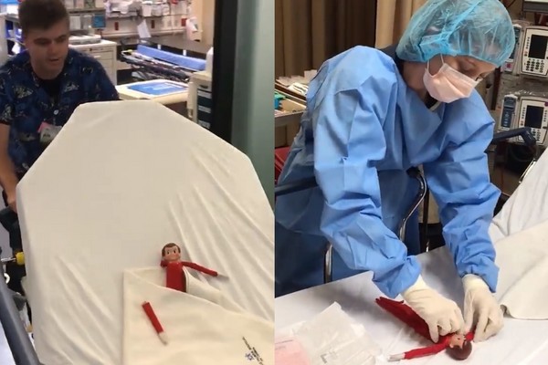 ▲▼7歲女孩的娃娃壞掉，醫生真的幫它動手術。（圖／翻攝自臉書Arnold Palmer Hospital for Children）