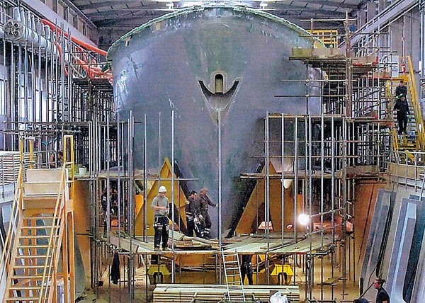 慶富承造海軍獵雷艦聯貸205億元，僅花3億元在造艦上，非常誇張。（慶富集團提供）