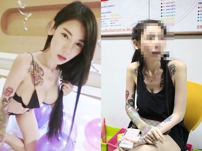 泰「辣乳網紅」持違禁品與警扭打　素顏讓粉絲夢碎：29歲大媽！
