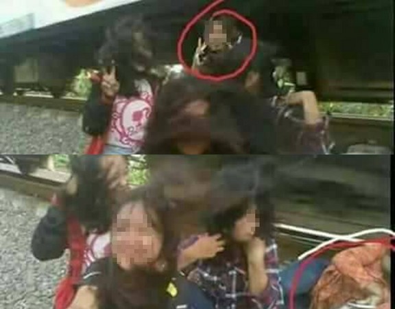 ▲為了這張自拍照　16歲少女被火車爆頭（圖／翻攝自Kejadian Hari Ini臉書）