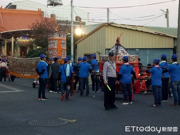 ▲台南市麻豆區麻豆普庵寺，12月16日上午5時起，舉辦「麻豆普庵寺丁酉年靈寶烏山火盆科儀暨遶境大典」活動，麻豆警分局將加強交通疏導工作。（圖／警方提供）