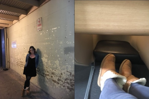 ▲▼UGG雪靴列入睡眠服飾,英女歌手被拒入澳航商務休息室。（圖／翻攝自@Lubycat推特）