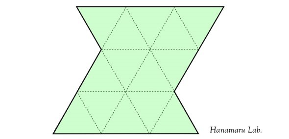 ▲▼益智題目，你能把這圖形「切成四等份」嗎。（圖／翻攝自日網，nlab）