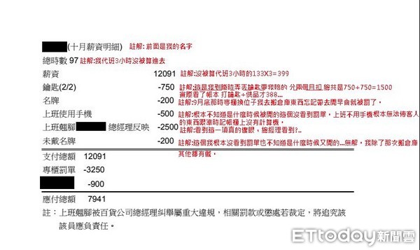 ▲▼翹腳扣2500元。（圖／黃姓網友提供，請勿隨意翻拍，以免侵權。）