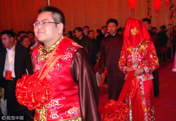 ▲▼2010年1月25日，女星車曉和山西首富李兆會在山西聞喜東鎮的海鑫集團舉行了古樸典雅隆重的中式婚禮婚禮。（圖／CFP）