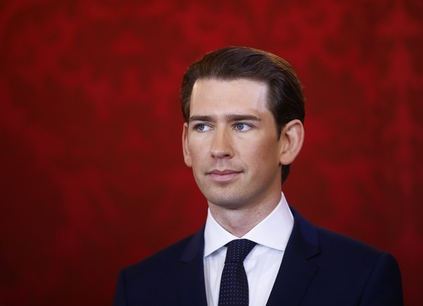 ▲▼奧地利極右派新總理賽巴斯欽庫爾茨(Sebastian kurz)。（圖／路透社）